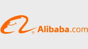 Alibaba logo, one of the top ten B2B portals in India for 2025, helping Indian manufacturers and exporters connect with global buyers for bulk international trade