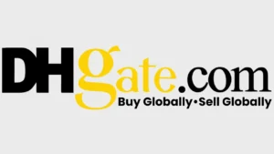 DHgate logo, listed among the top 10 B2B portals in India for 2025, helping Indian SMEs export fashion, electronics, and lifestyle products to global buyers
